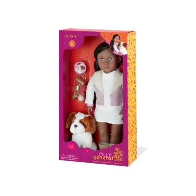Our Generation 18" Doll & Pet Set - Kinzie with Plush Saint Bernard Dog 7 Our Generation 18" Doll & Pet Set - Kinzie with Plush Saint Bernard Dog - Image 5