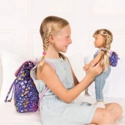 Our Generation Me & You Matching Floral Backpacks Accessory Set for Kids & 18" Dolls