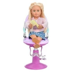 Our Generation Sitting Pretty Salon Chair Hair Styling Accessory Set for 18" Dolls