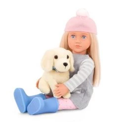 Our Generation Meagan and Pet Golden Retriever 18" Doll & Pet Plush Dog Set