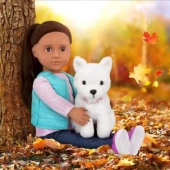 Our Generation Cassie and Pet Samoyed 18" Doll & Pet Plush Dog Set