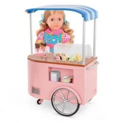 Our Generation Two Scoops Ice Cream Cart Accessory Set for 18" Dolls
