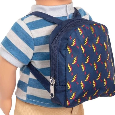 Our Generation 18" Boy Doll with School Bag - Leo 5 Our Generation 18" Boy Doll with School Bag - Leo - Image 3