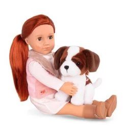 Our Generation 18" Doll & Pet Set - Delphia with Plush Saint Bernard Dog